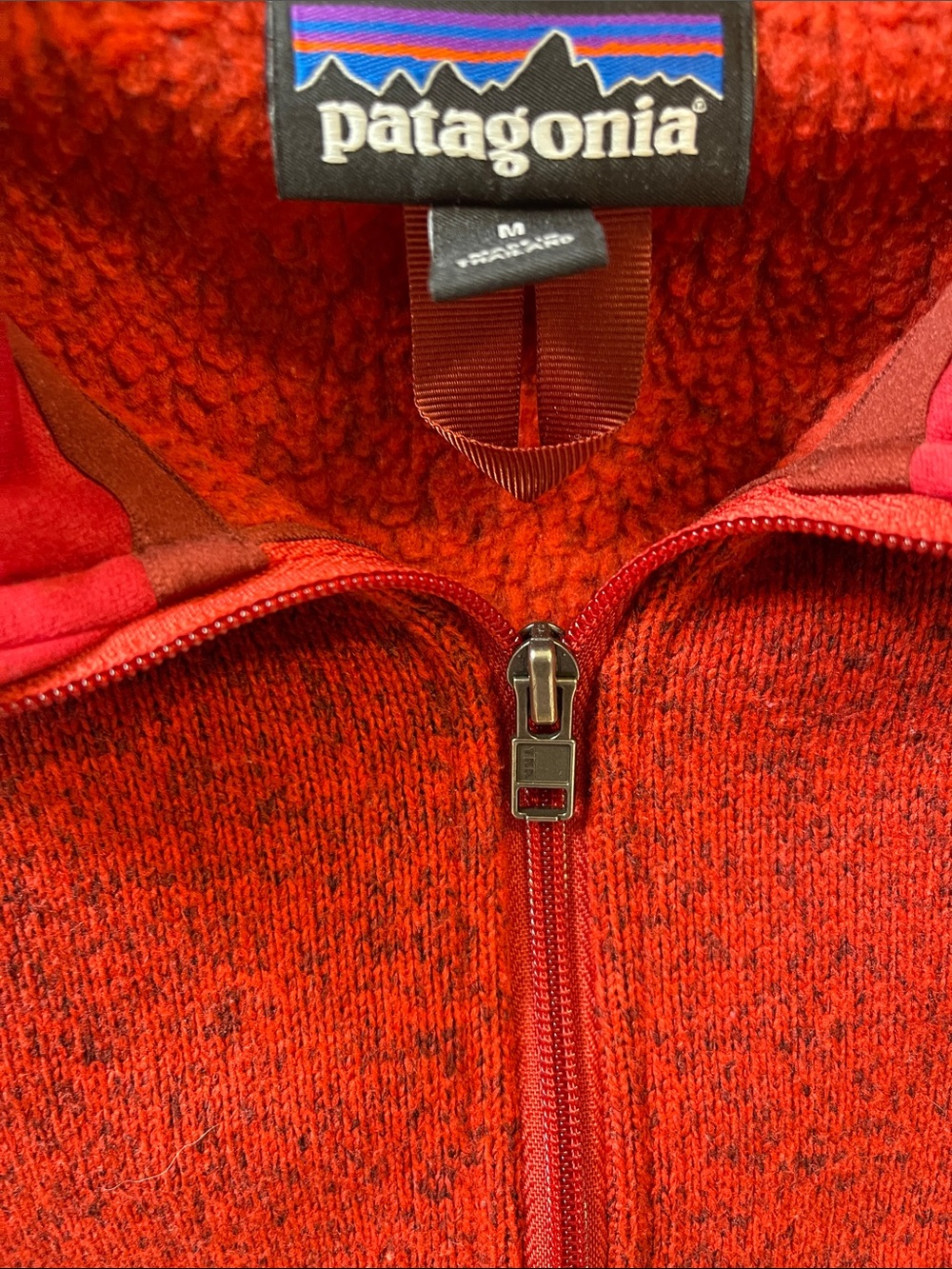 Patagonia Red Heather Full-Zip Fleece Jacket